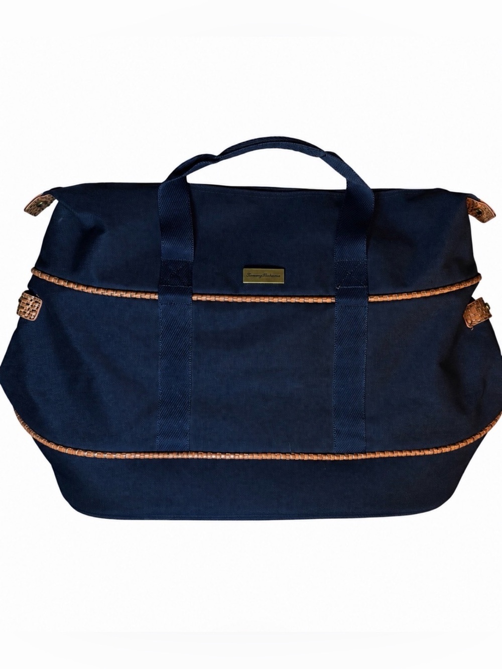 Tommy Bahama Navy Expandable Weekender Duffel Travel Bag